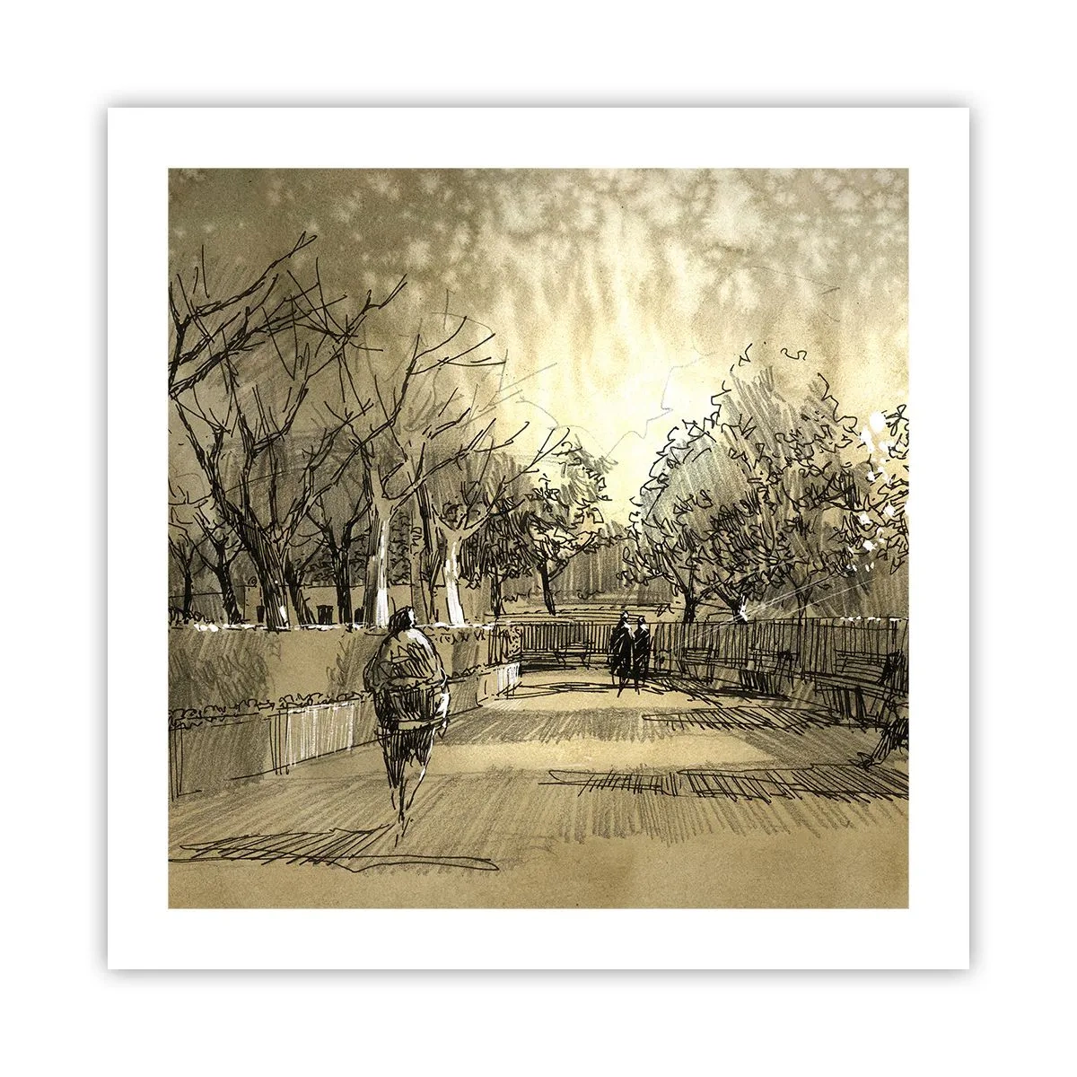 Pôster - Um momento capturado por uma pena - 50x50 cm