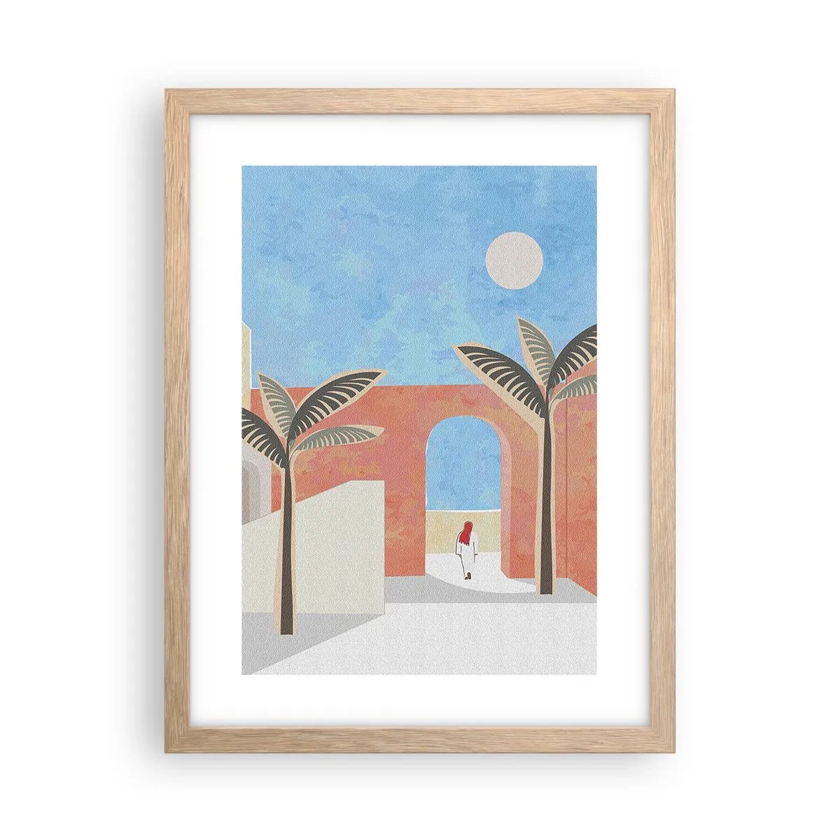 Pôster com moldura de carvalho claro - Dia árabe - 30x40 cm