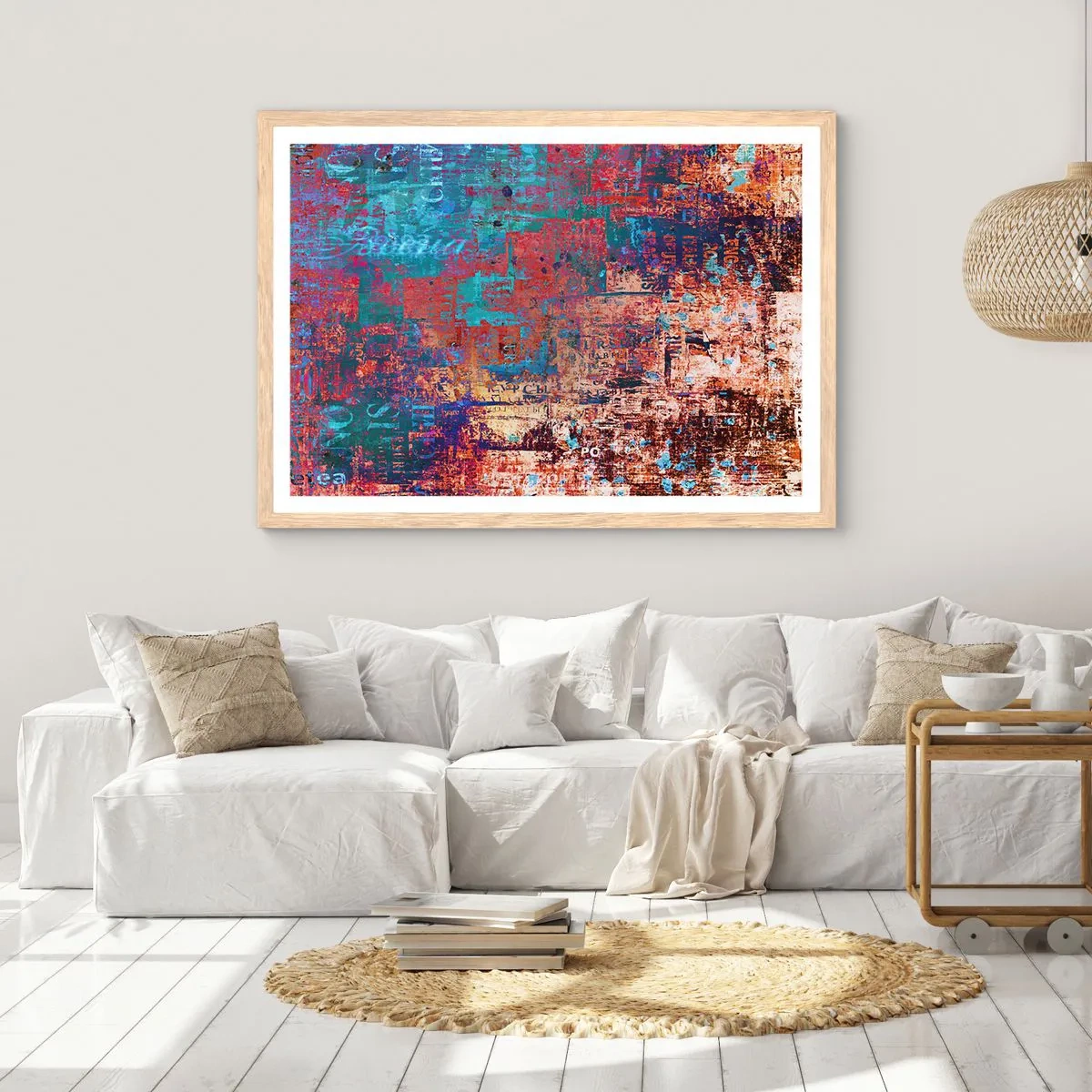 Pôster com moldura de carvalho claro - Memória e esquecimento - 50x40 cm