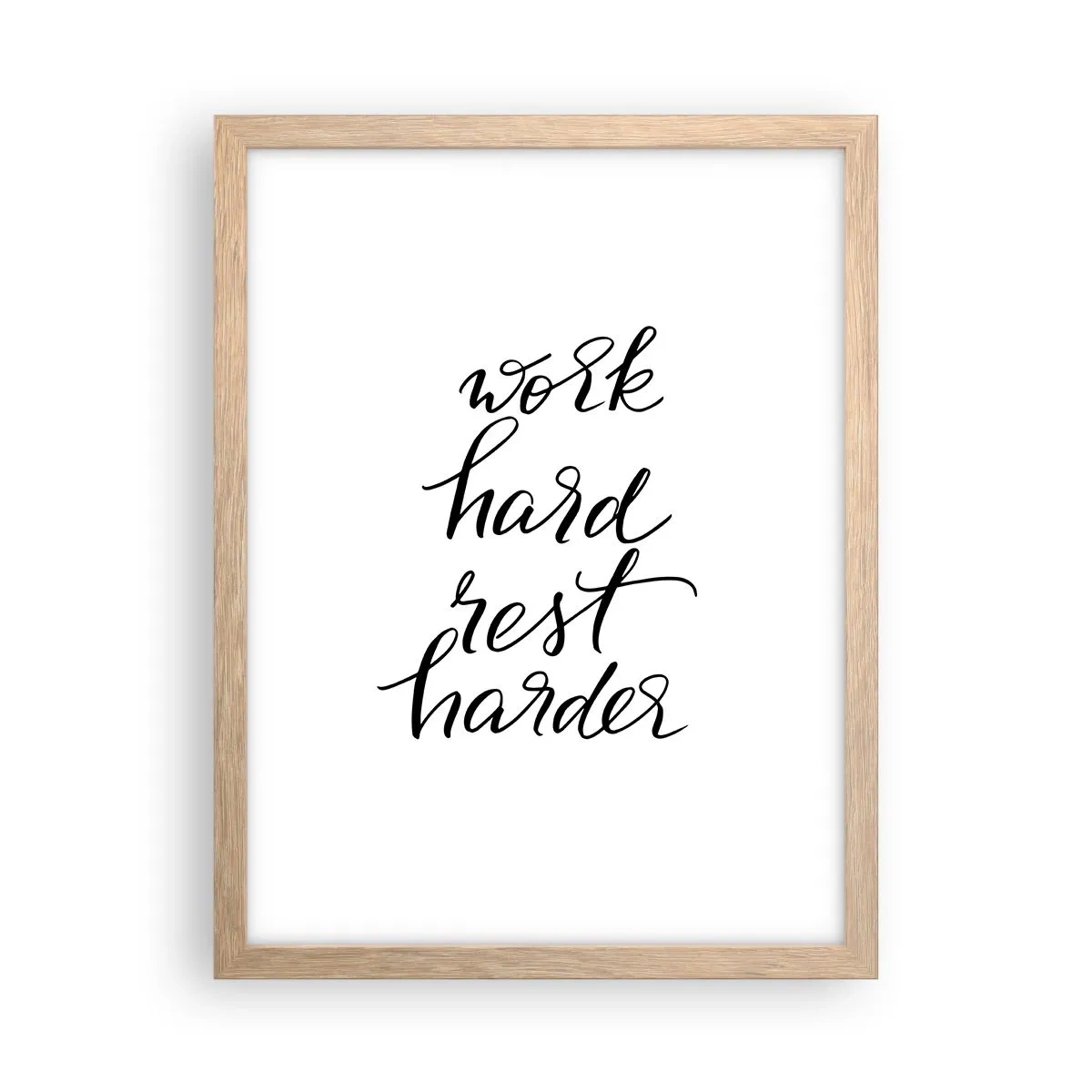 Pôster com moldura de carvalho claro - Equilíbrio da vida - 30x40 cm