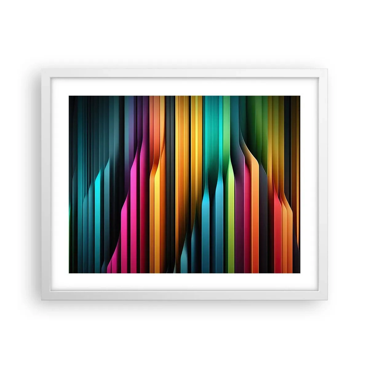 Pôster em moldura branca - Um órgão de luz - 50x40 cm