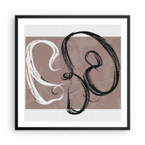 Pôster com moldura preta - Composição – a busca pela plenitude - 60x60 cm