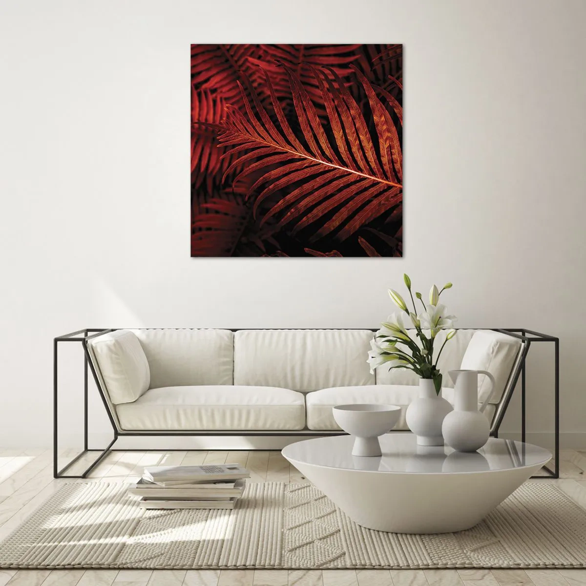 Quadro em vidro - O calor da vida - 30x30 cm