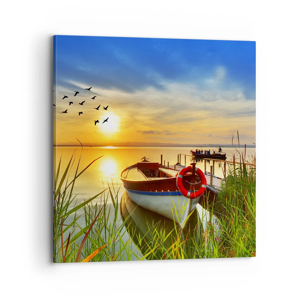 Quadro em tela - Os corvos-marinhos já estão de saída - 70x70 cm