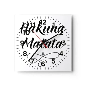 Relógio de parede - Relógio em vidro - O melhor conselho - 40x40 cm