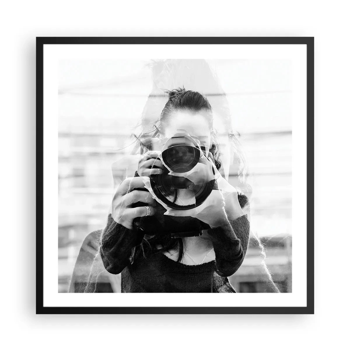 Pôster com moldura preta - Criador e material - 60x60 cm