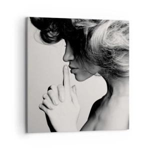 Quadro em tela - Ouvindo-se a si própria - 60x60 cm