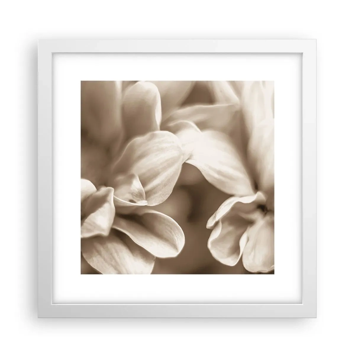 Pôster em moldura branca - Gentil como um sorriso - 30x30 cm