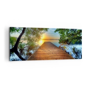Quadro em tela - Tome o seu tempo, sente-se - 120x50 cm