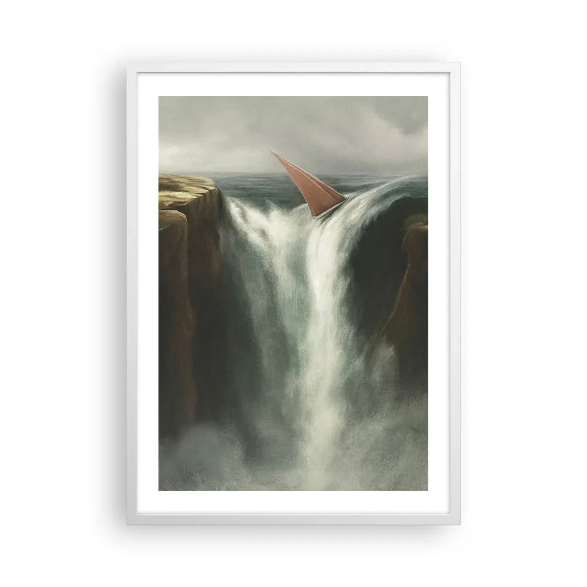 Pôster em moldura branca - Um aviso da vida - 50x70 cm