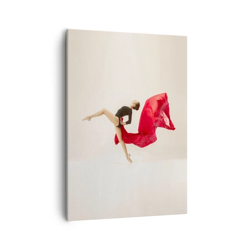 Quadro em tela - Vermelho e preto - 50x70 cm