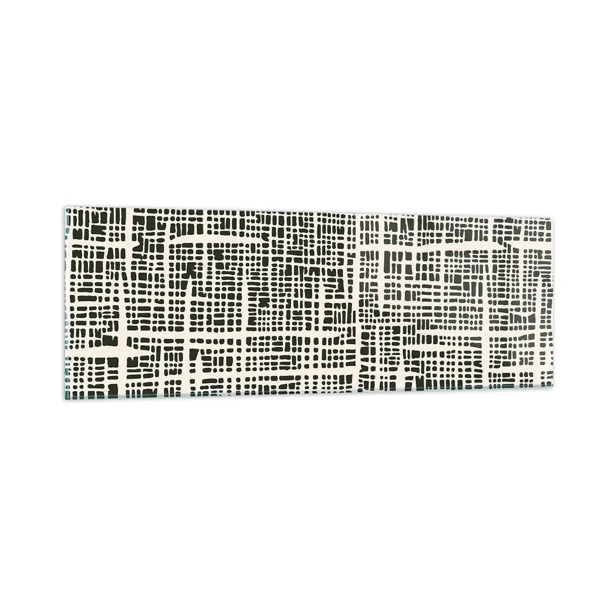 Quadro em vidro - Uma composição tecida - 90x30 cm