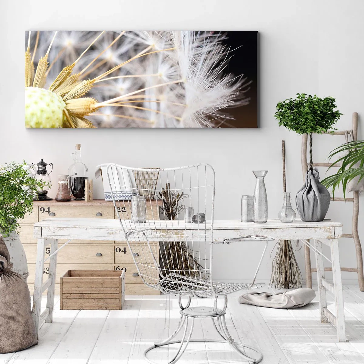 Quadro em tela - Pouco antes de partir - 90x30 cm