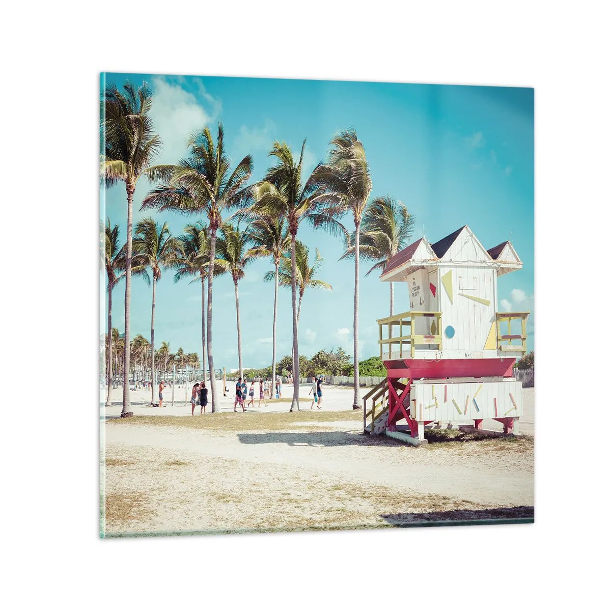 Quadro em vidro - Um belo dia pela frente - 40x40 cm