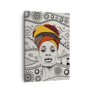 Quadro em tela - Retrato africano - 50x70 cm
