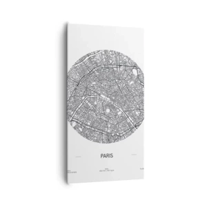 Quadro em tela - Anatomia de Paris - 65x120 cm