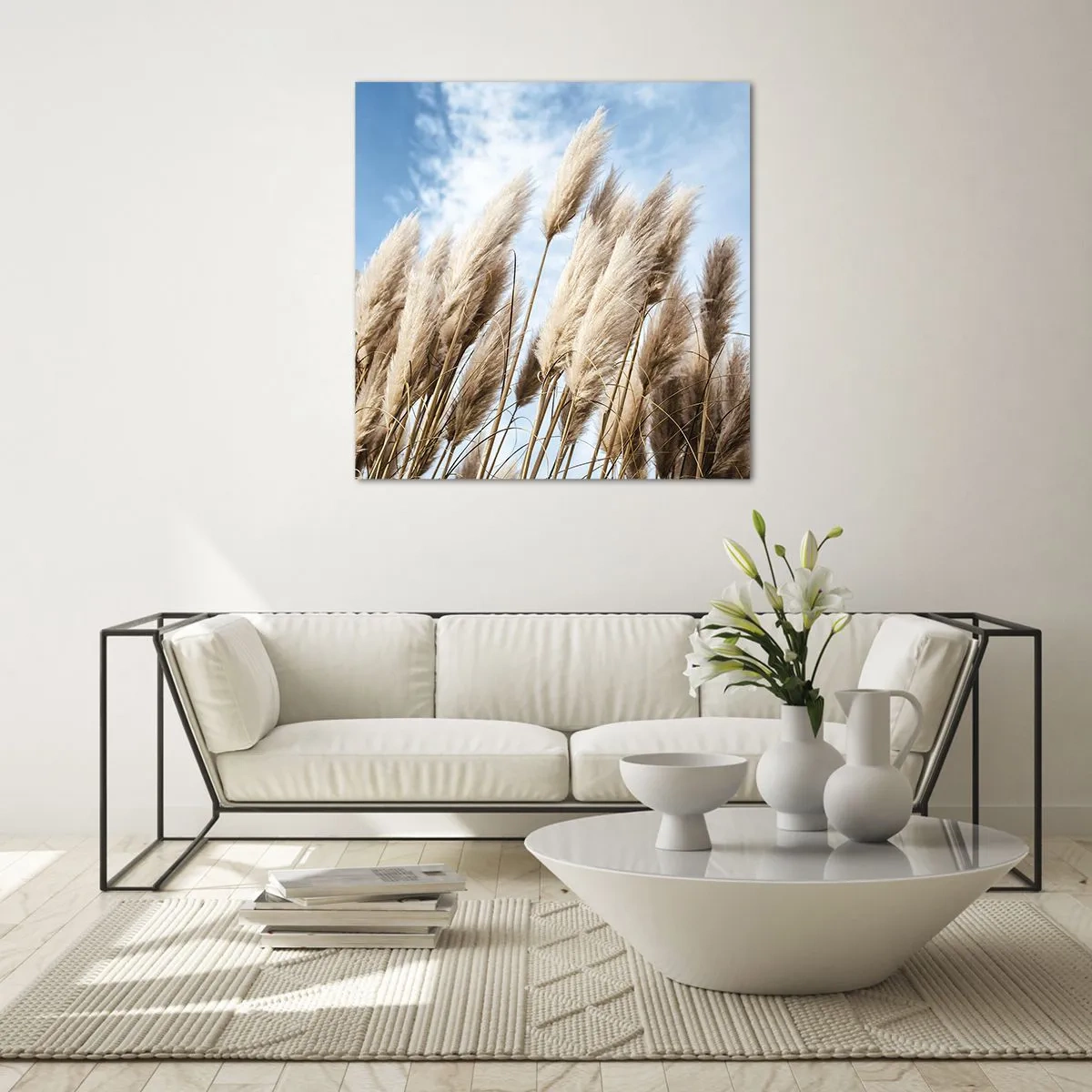 Quadro em vidro - Carícia ensolarada e ventosa - 70x70 cm