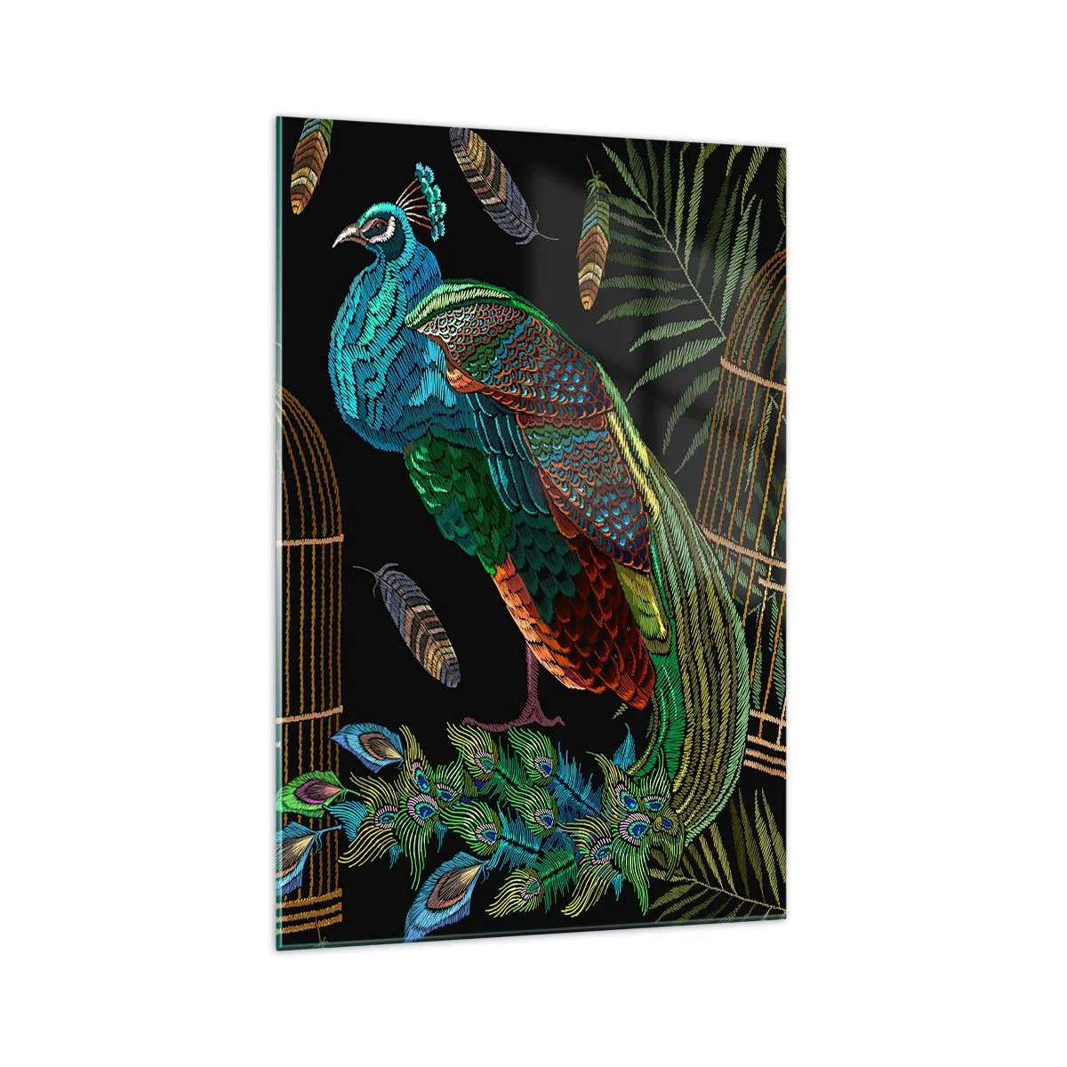 Quadro em vidro - Em vestes reais - 70x100 cm