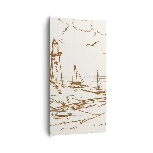 Quadro em tela - Esboço das memórias do verão - 65x120 cm