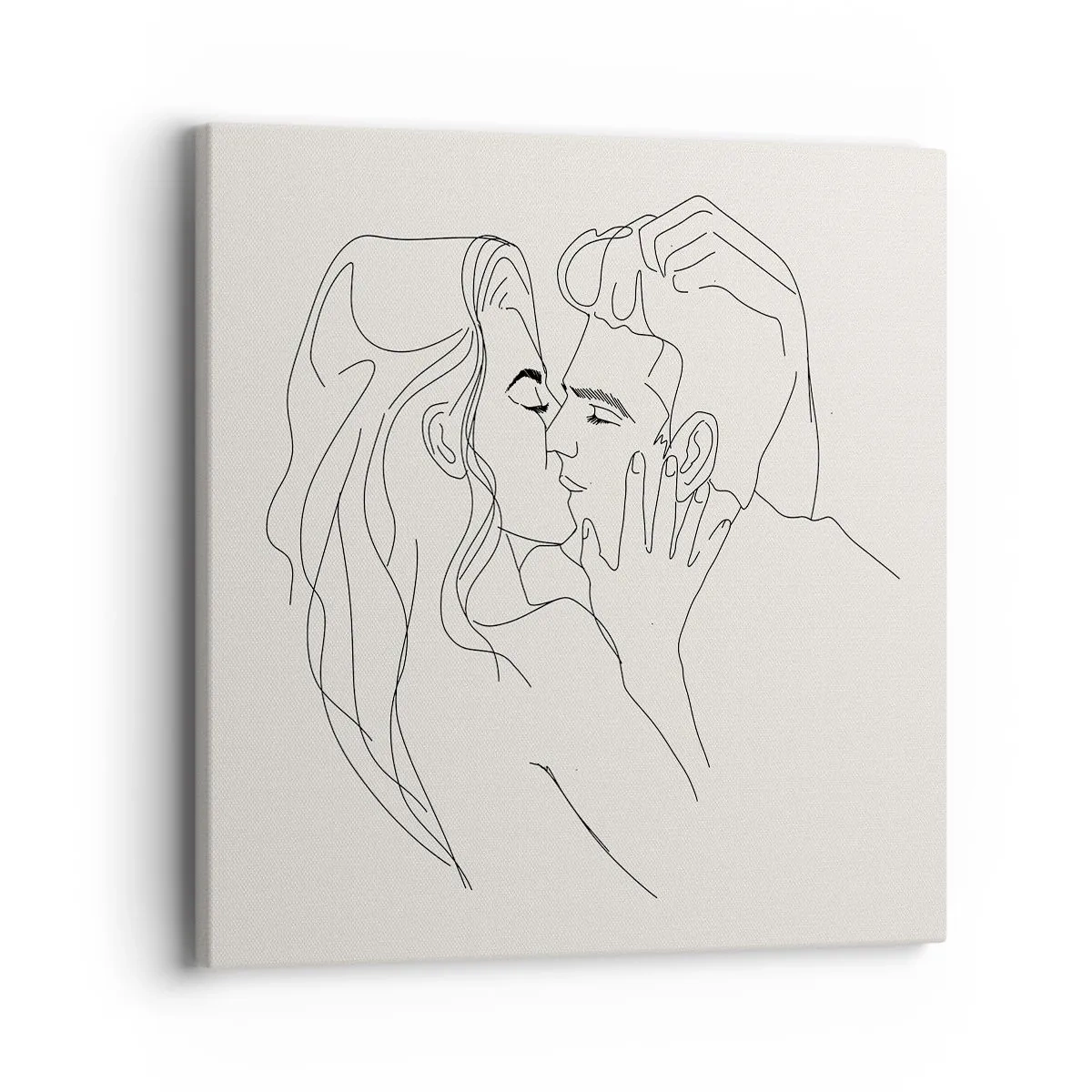 Quadro em tela - Emaranhados pelo sentimento - 40x40 cm