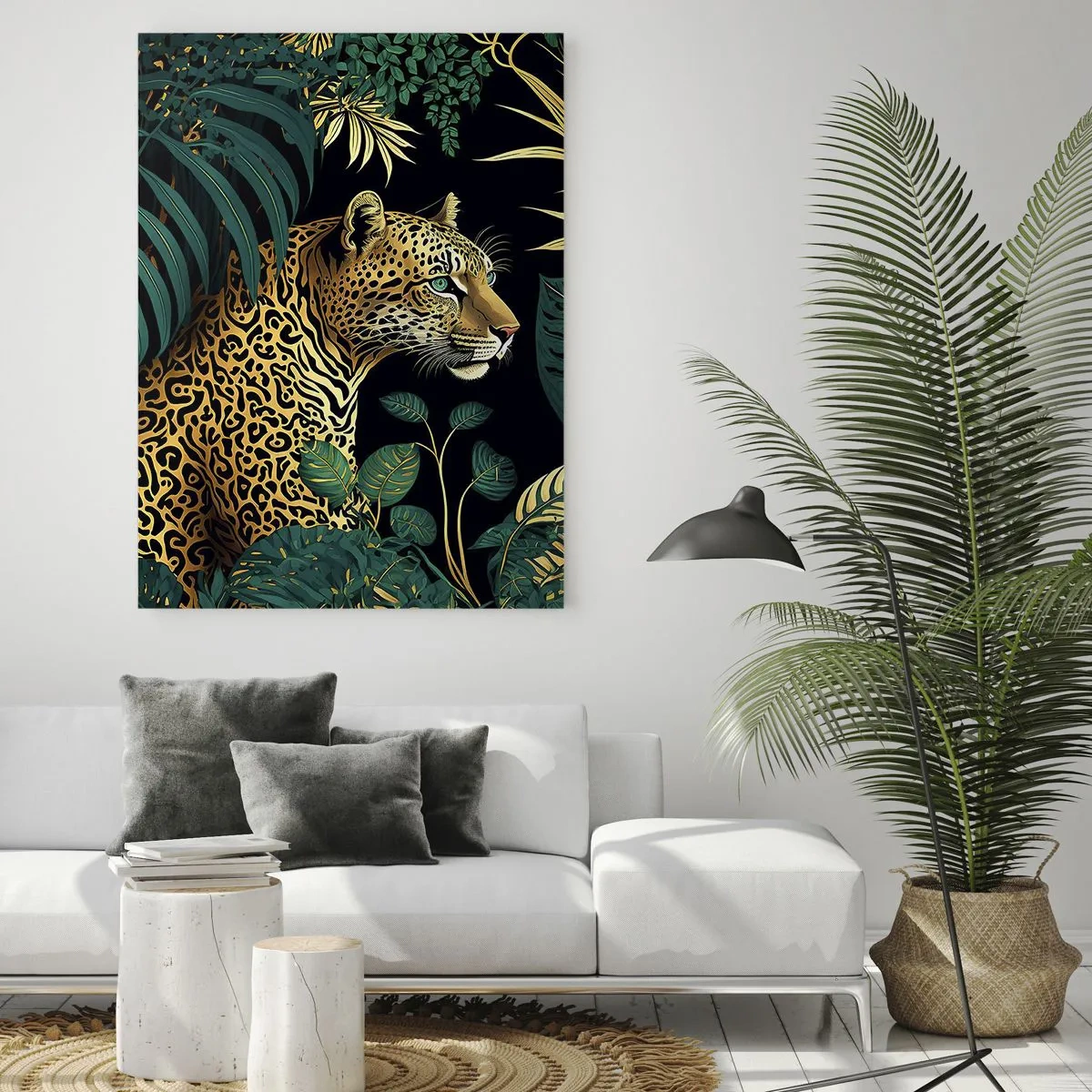 Quadro em vidro - Um anfitrião na selva - 50x70 cm