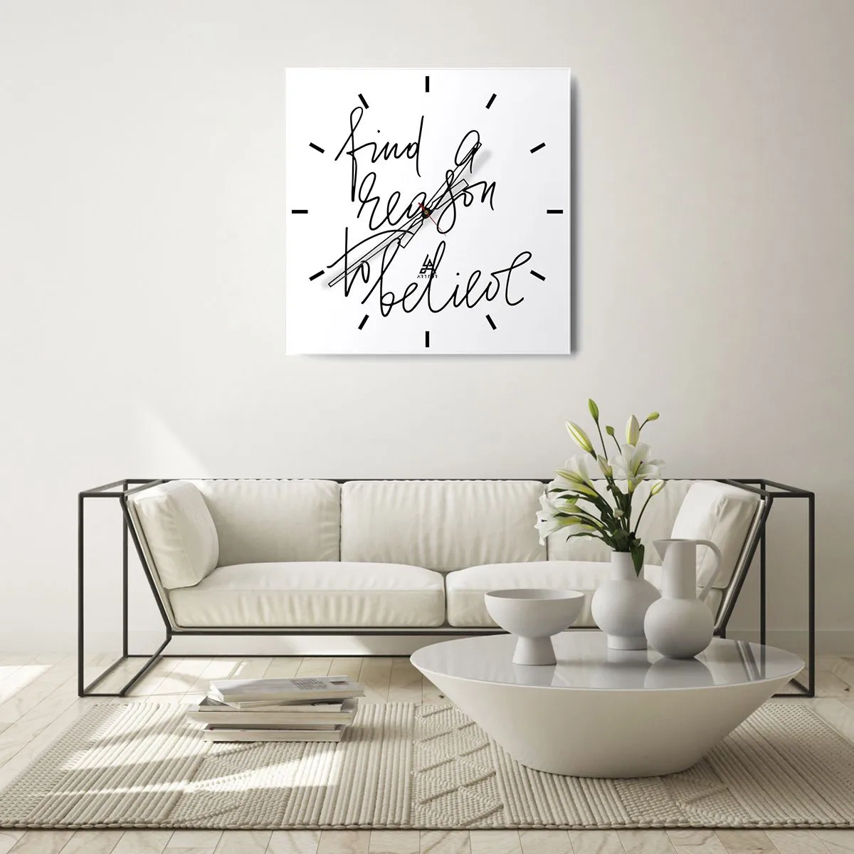 Relógio de parede - Relógio em vidro - É possível - 40x40 cm