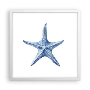 Pôster em moldura branca - Estrela do mar - 40x40 cm