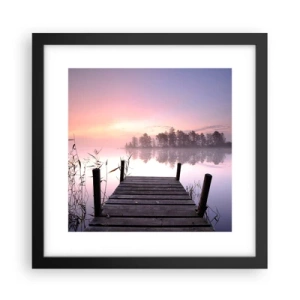 Pôster com moldura preta - Da névoa lilás... - 30x30 cm