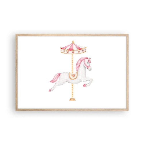 Pôster com moldura de carvalho claro - Caiu no chão - 91x61 cm