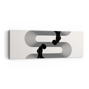 Quadro em tela - Simetria sensual - 90x30 cm