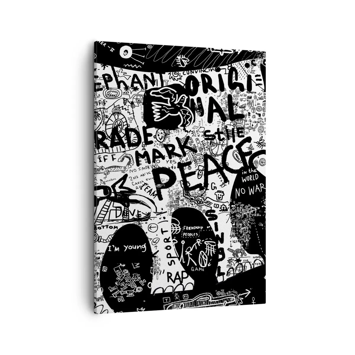 Quadro em tela - O rico mundo das ruas - 50x70 cm