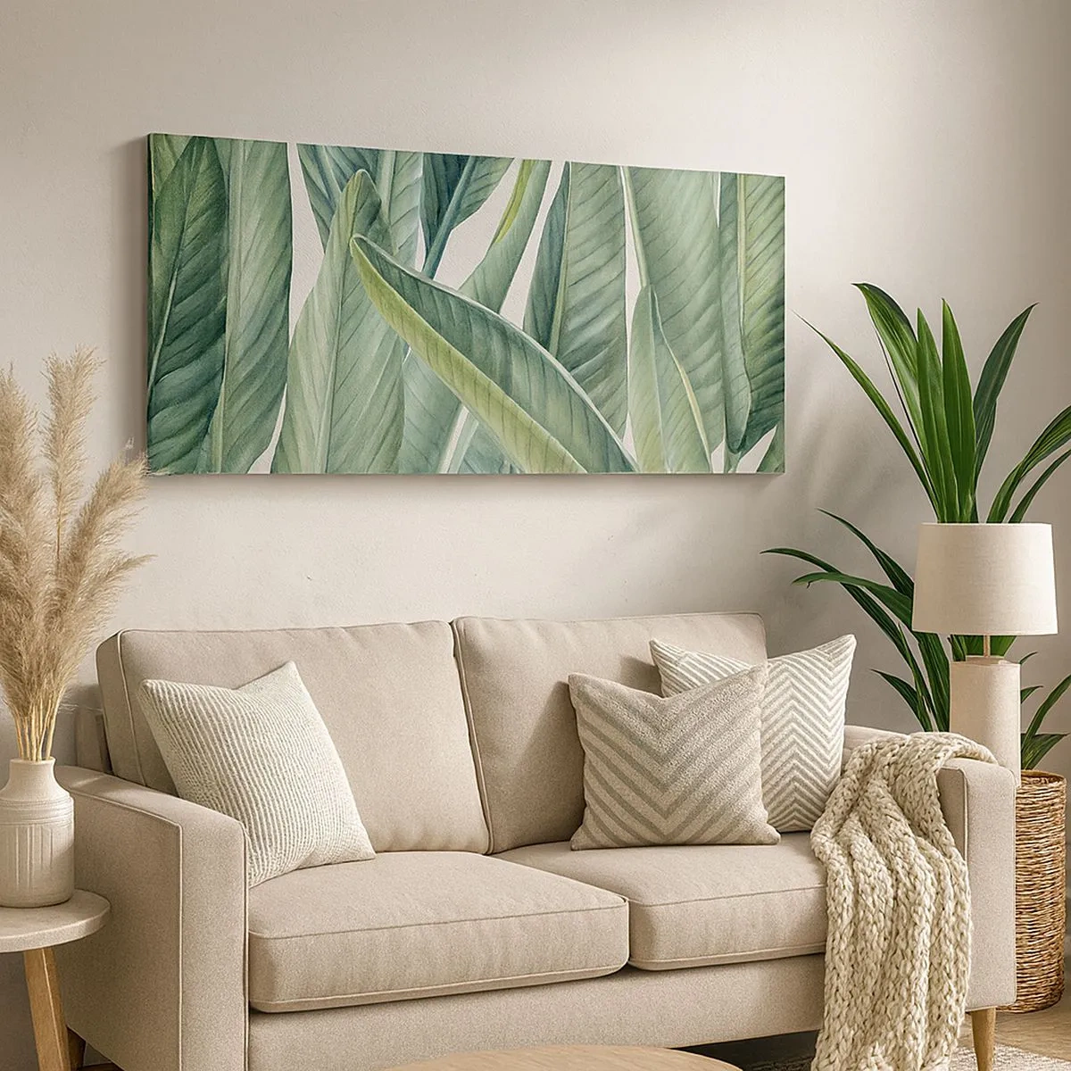 Quadro em tela - O próprio verde - 100x40 cm