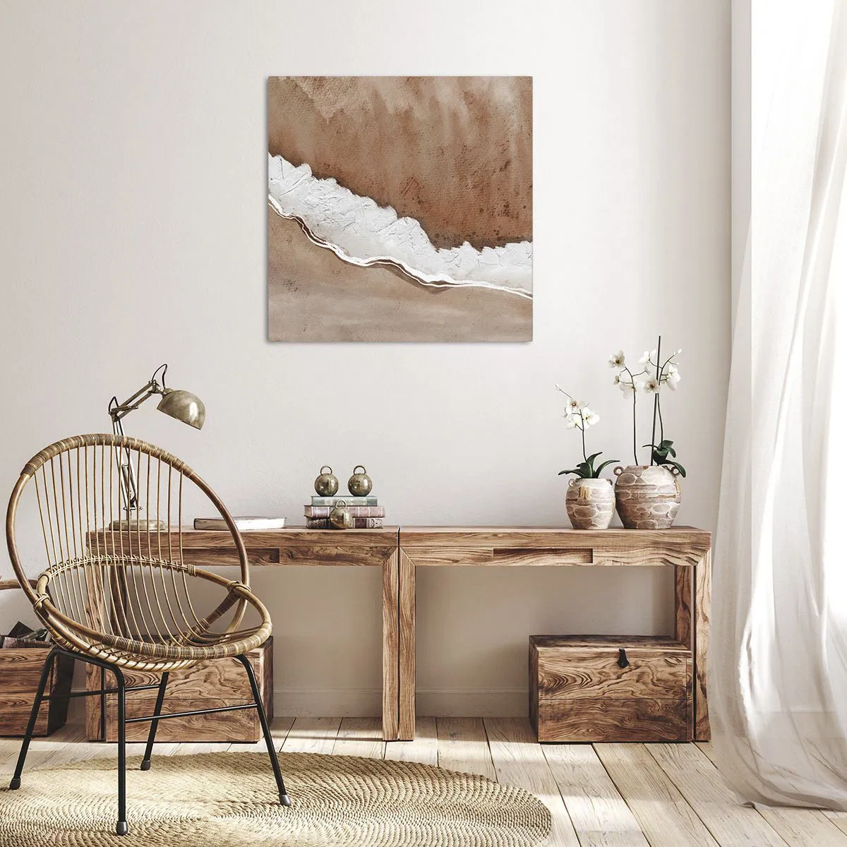 Quadro em tela - Nas cores da terra - 50x50 cm