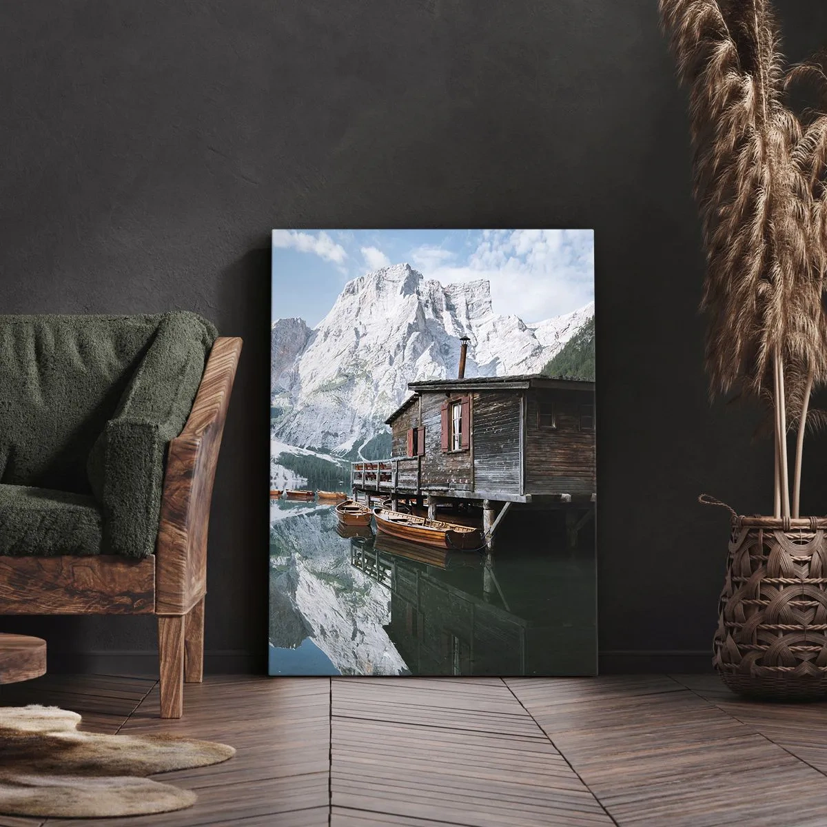 Quadro em tela - Manhã cristalina nas montanhas - 50x70 cm