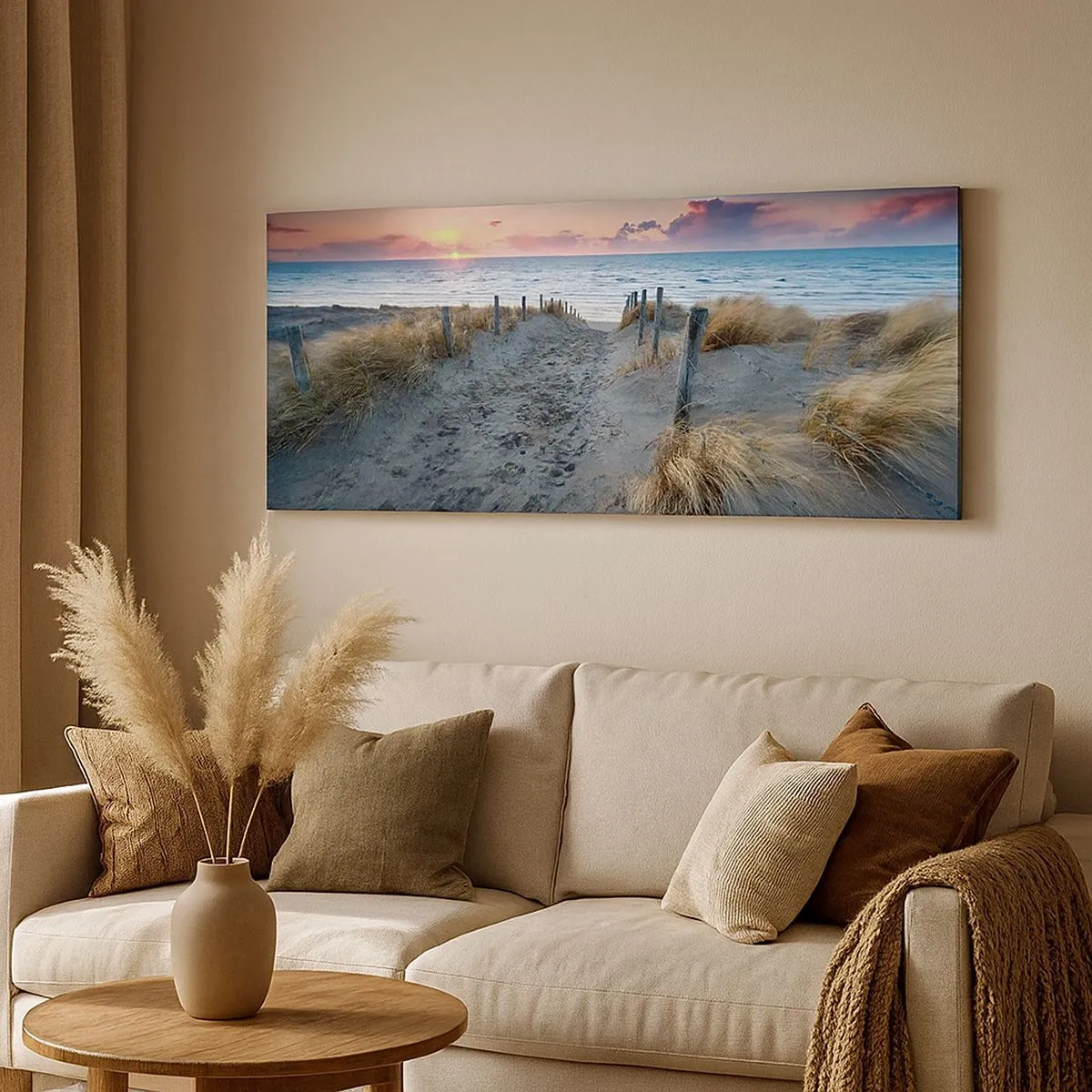 Quadro em tela - Derramou um arco-íris de esplendor radiante.... - 100x40 cm