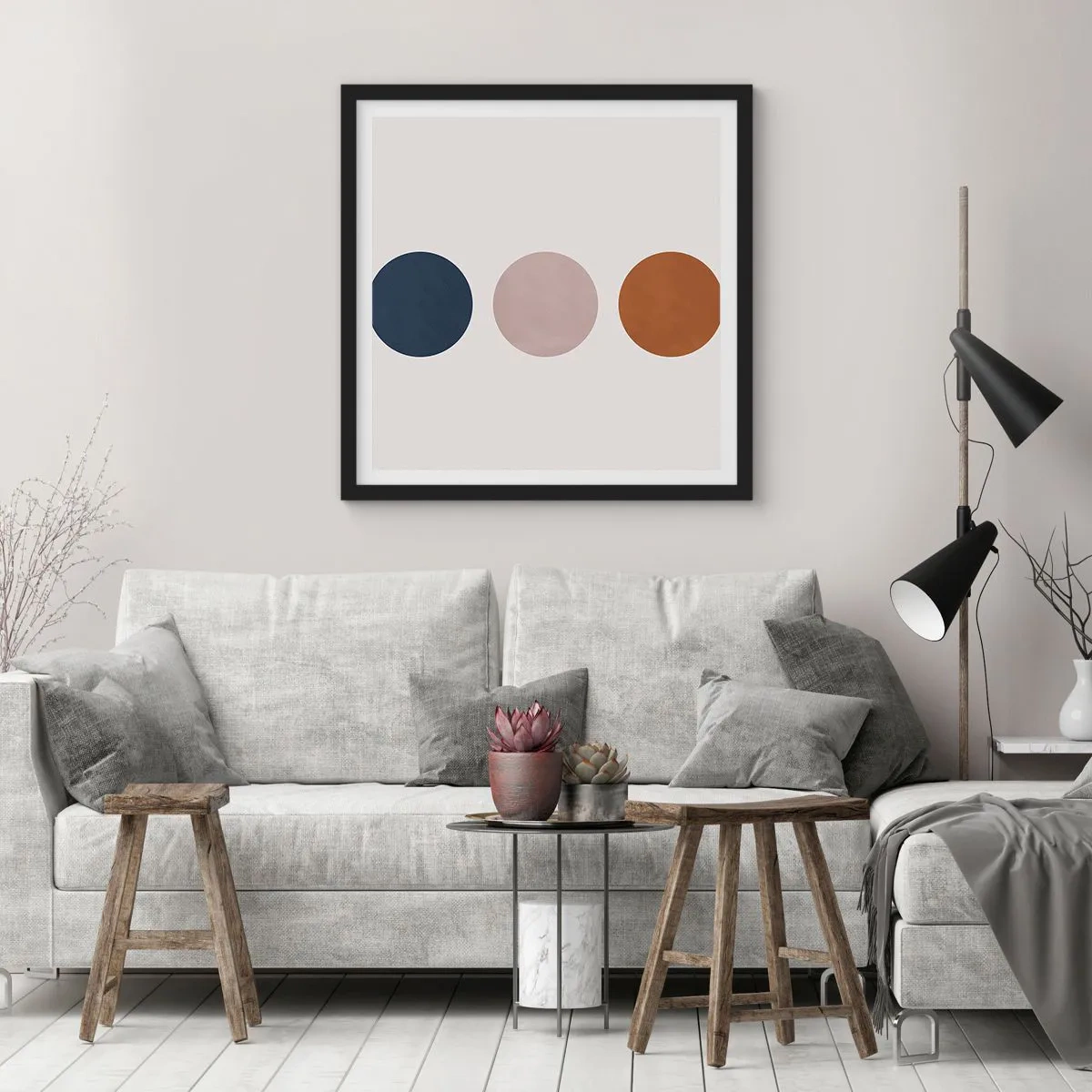 Pôster com moldura preta - Um símbolo de excelência - 60x60 cm