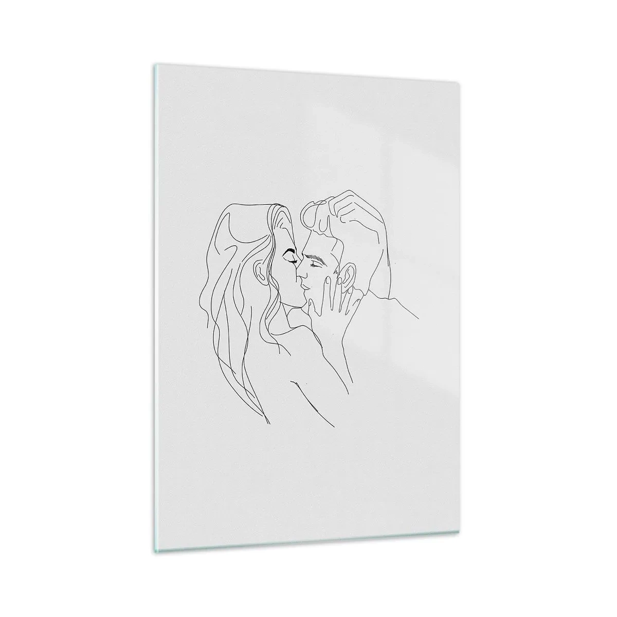 Quadro em vidro - Com a mesma linha - 50x70 cm