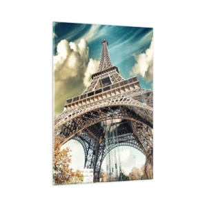 Quadro em vidro - E no outono em Paris... - 80x120 cm