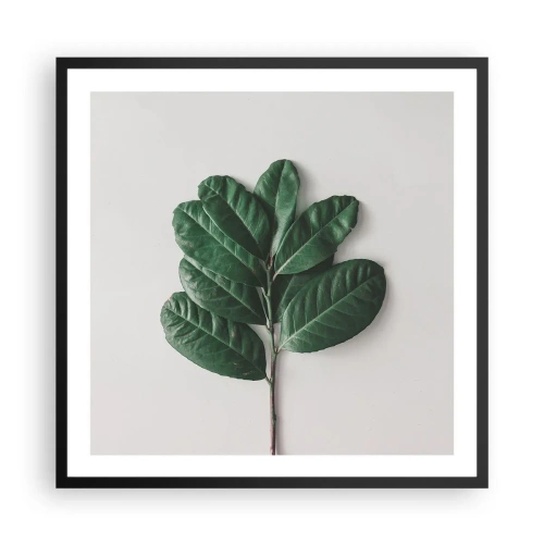 Pôster com moldura preta - Desenho da própria natureza - 60x60 cm