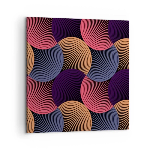 Quadro em tela - Num ritmo circular - 60x60 cm