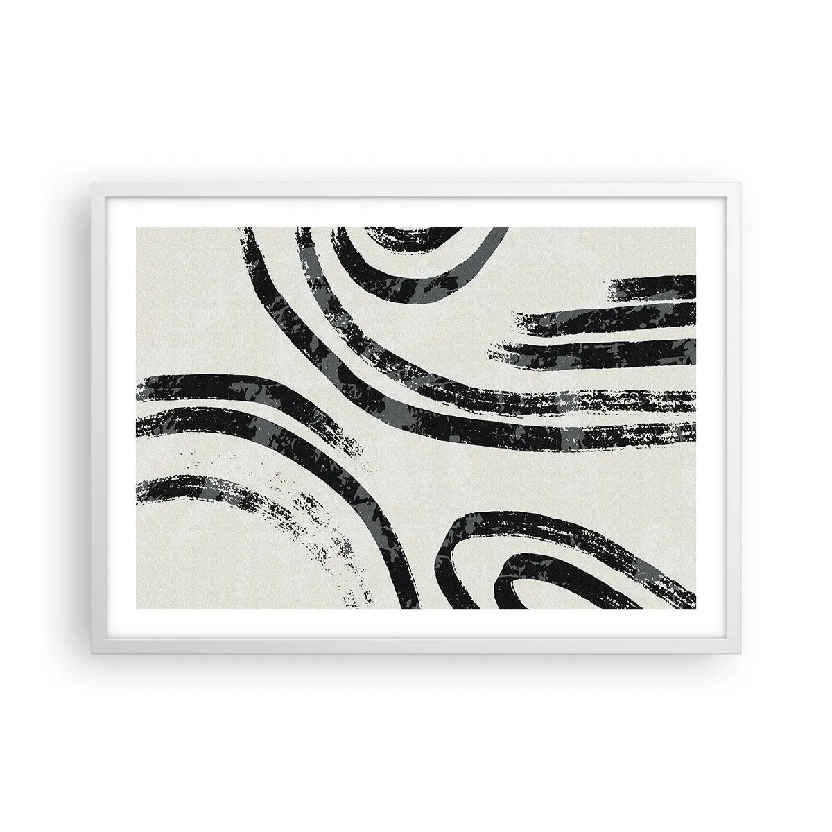 Pôster em moldura branca - Meio parado - 70x50 cm