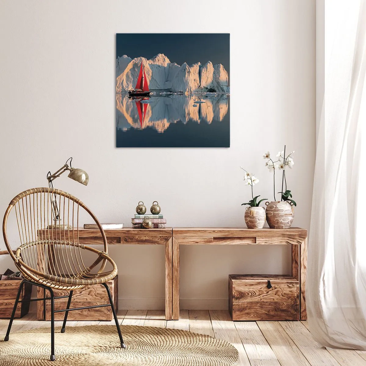 Quadro em tela - No fim do mundo - 70x70 cm