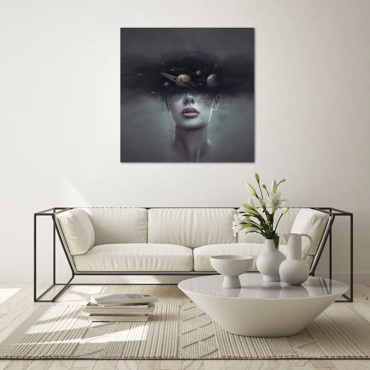 Quadro em vidro - E os planetas estão a enlouquecer... - 60x60 cm