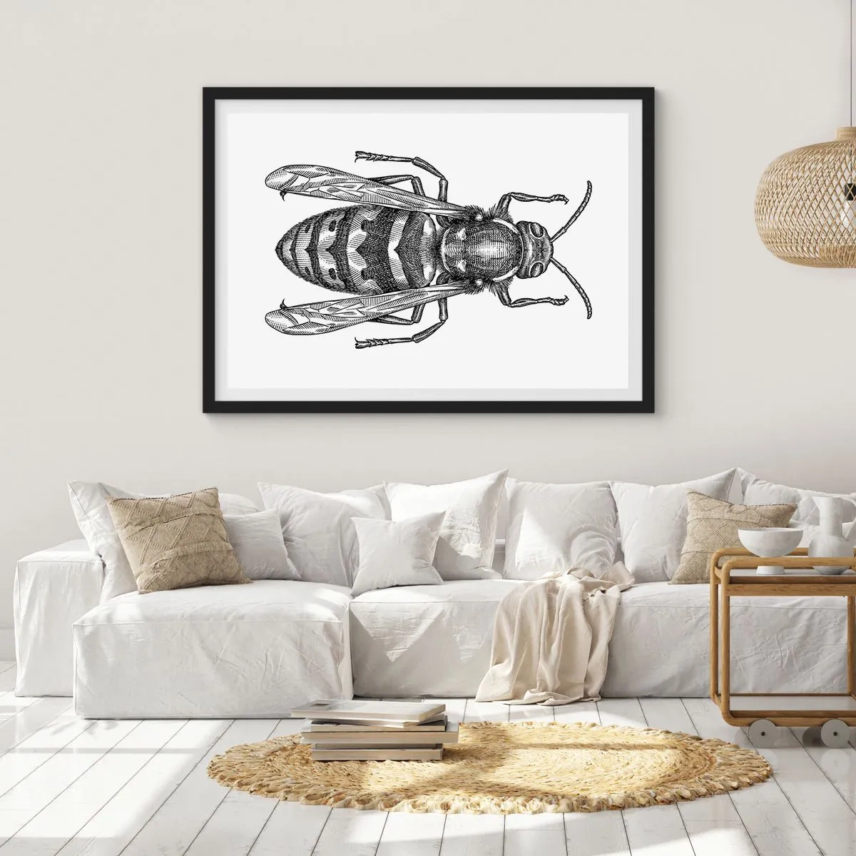 Pôster com moldura preta - De um planeta de insetos - 70x50 cm