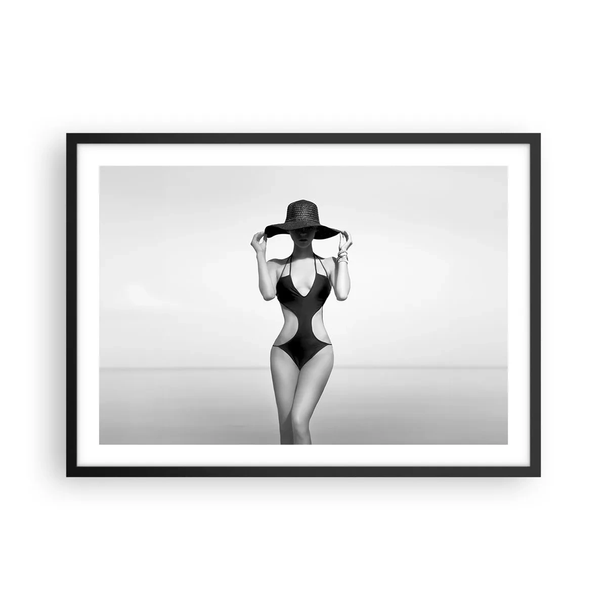 Pôster com moldura preta - Meu nome é: Elegância - 70x50 cm