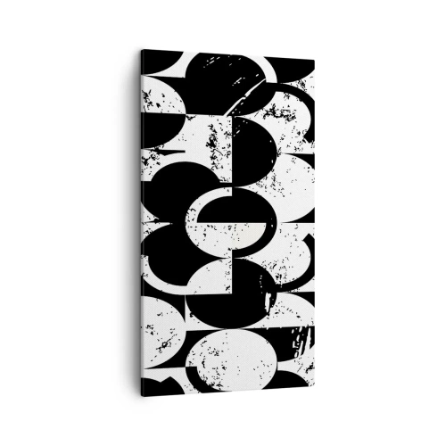 Quadro em tela - O branco é branco e o preto é preto - 45x80 cm