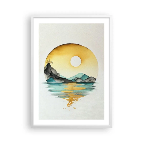 Pôster em moldura branca - No círculo da beleza - 50x70 cm