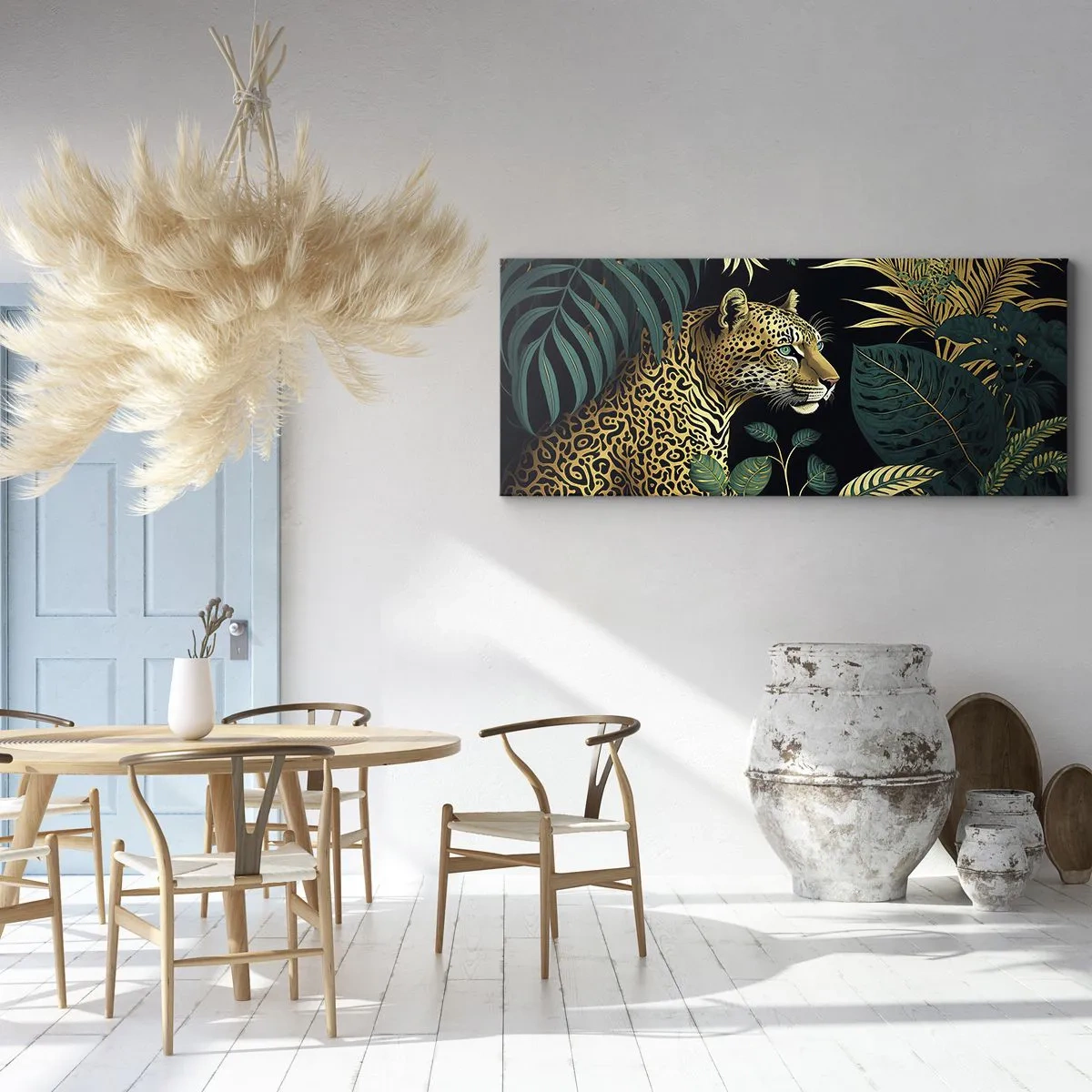 Quadro em tela - Um anfitrião na selva - 140x50 cm