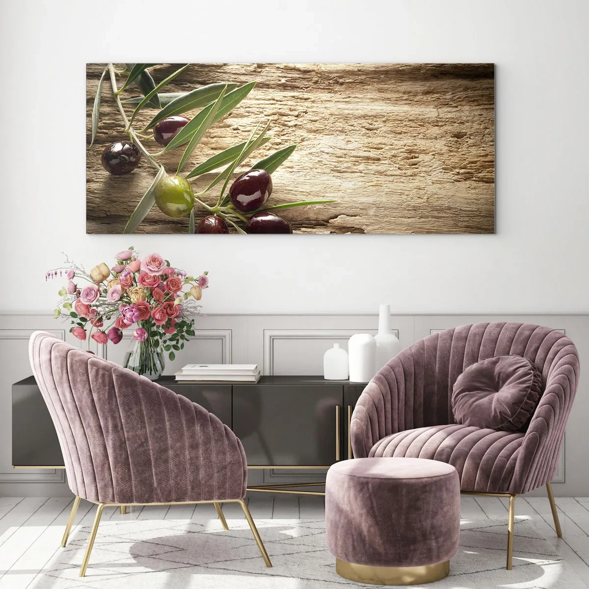 Quadro em vidro - Direto da natureza - 90x30 cm