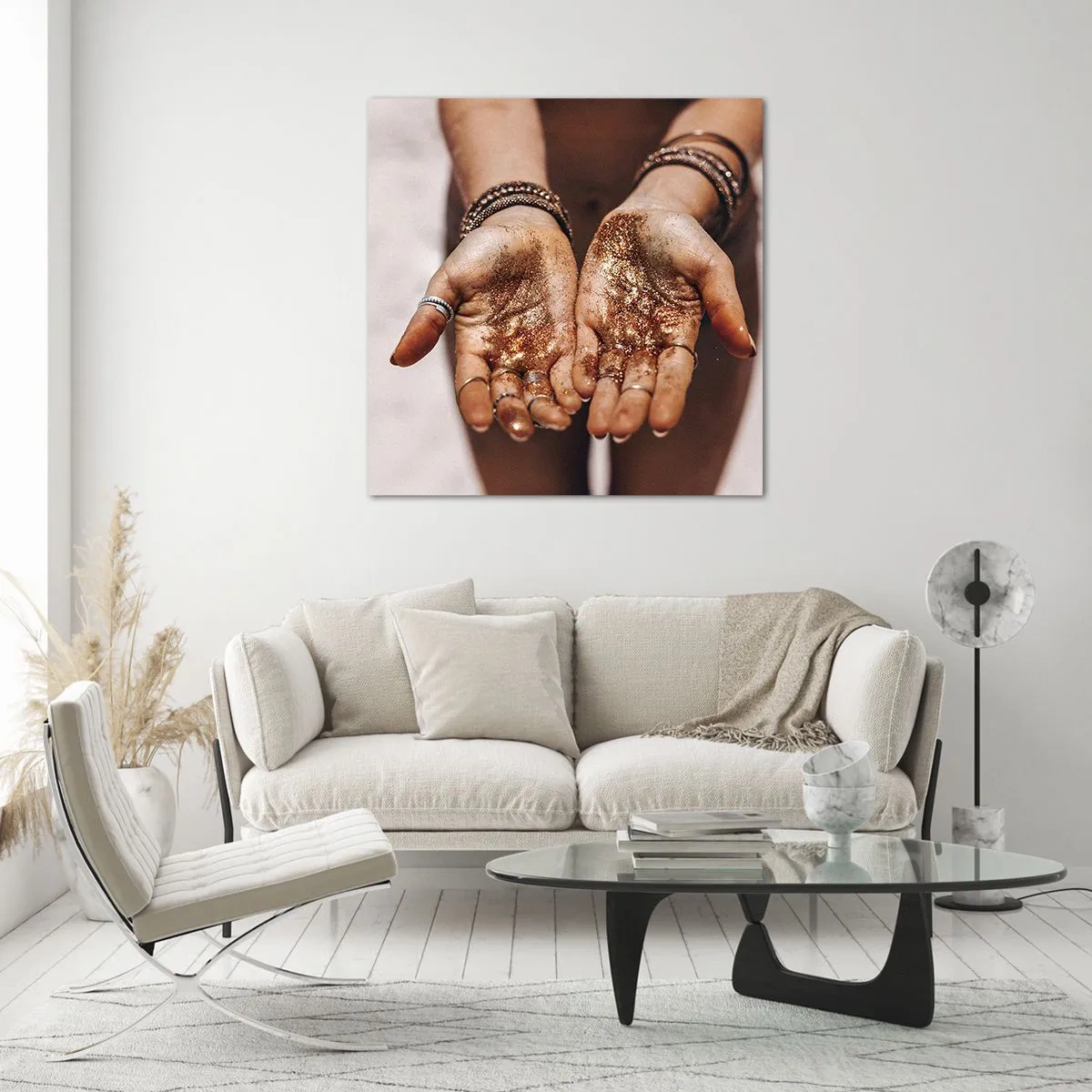 Quadro em vidro - Um presente para si - 50x50 cm